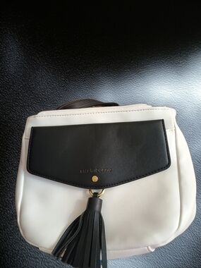Liz Claiborne White and Black Tassel Crossbody Bag